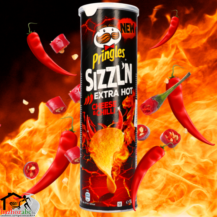 Pringles Sizzl'n Extra Hot Cheese and Chilli 180g | HÁZHOZ ABC